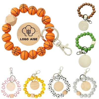Sport Beaded Bracelet Key Chain