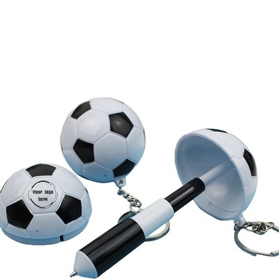 Soccer Ball Foldable Pen Keychain