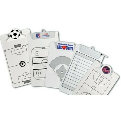 Legal Size Clipboard w/ Stock Sports Field Imprint - Plastic or Metal Clip