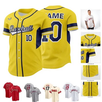Custom Short Sleeve Baseball Jersey